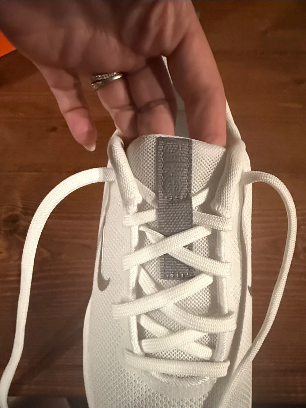 Nike Women's White and Gray Training Sneakers